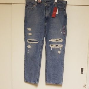 Levi's Distressed Atheltic Taper Fit Jeans